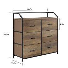 HOMECHO Fabric Dresser with 6 Drawers