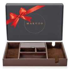 Makuzo Valet Tray for Men | Dresser Top Organizer