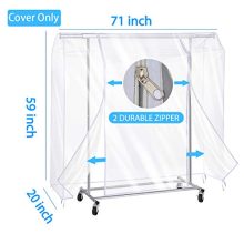 SIWUTIAO Garment Rack Cover,6Ft Transparent PEVA