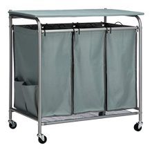 PARANTA Foldable Ironing Board Laundry Sorter Cart
