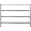 14 inch x 72 inch Chrome 4 Shelf Kit with 54 inch Posts.