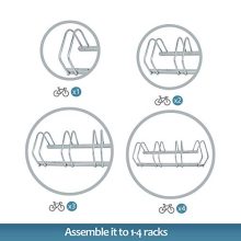 4-Bike Bicycle Floor Parking Rack - Protect and Organize Your Bikes