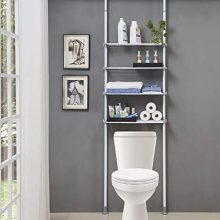 Over The Toilet Storage Rack Easy to Assemble, Height and Width Adjustable