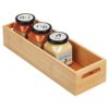 Slim Bamboo Kitchen Cabinet & Fridge Drawer Organizer Tray