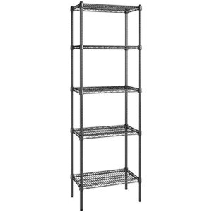 14 inch x 24 inch Certified Black Epoxy 5 Shelf Kit