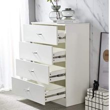 profurni Chest of Drawers Classic Tall Dresser 4 Drawer