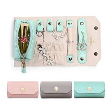 Vee Travel Jewelry Organizer, Roll Foldable Jewelry Case