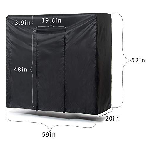 Garment Rack Cover 59" Clothes Rack Cover for Storage