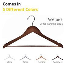 Quality Wooden Hangers - Slightly Curved Hanger 20 Pack Sets