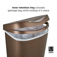 Umbra , Bronze Brim Large Kitchen Trash Stainless Steel