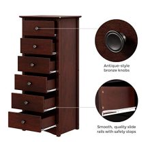 VASAGLE Narrow Chest of Drawers, Classic Tall Dresser