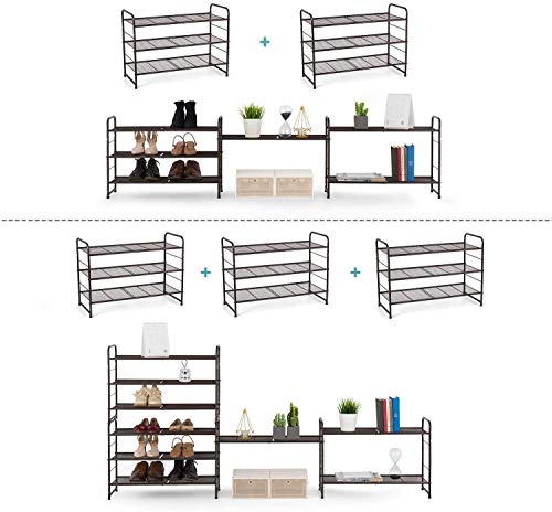 Stackable and Expandable Metal Wire Utility Rack Storage