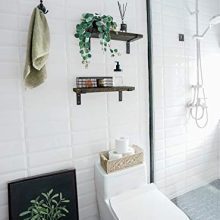 Mkono Wood Floating Shelves Rustic Modern Wall Mounted Storage
