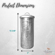 Autumn Alley Galvanized Toilet Paper Reserve Holder Canister with Lid