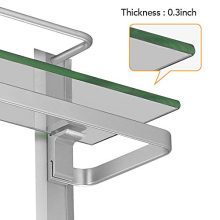 BESy Heavy Duty Lavatory Glass Bathroom Shelf