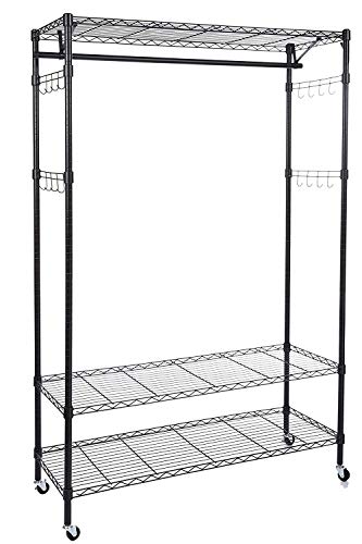 Shelving Unit Garment Rack with Hanger Bar