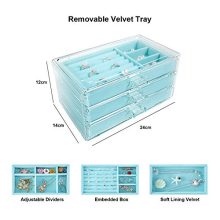 V-HANVER Jewelry Boxes for Women with 3 Drawers