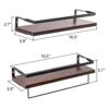 TOLEAD 2 Sets Floating Shelves Wall Mounted Wooden