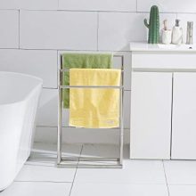 DECLUTTR 3-Tier Chrome Freestanding Towel Rack – Rustproof, Sleek & Space-Saving Bathroom Organizer