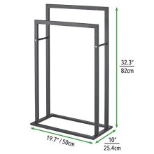 mDesign Tall Modern Metal Freestanding Towel Rack Holder