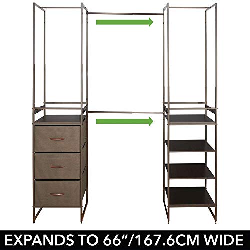 mDesign Modular Closet Organizer System, Storage