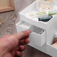 Elegant Vanity Holder for Brushes, Eyeshadow Makeup Organizer With Drawers