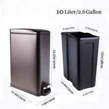 YCTEC Rectangular Bathroom Trash Can with Lid Soft Close
