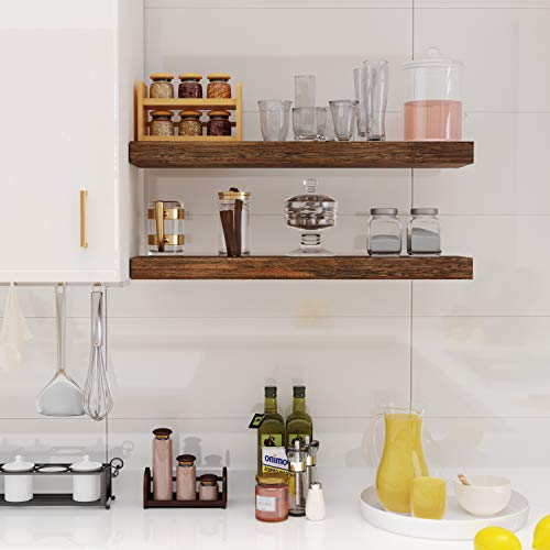Natural Bamboo Wall Shelf Wall Mounted Shelve