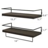 ZGO Floating Shelves for Wall Set of 2,Rustic Wood