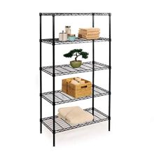 5-Tier Black Epoxy Steel Wire Shelving