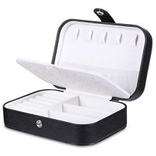 misaya Travel Jewelry Case Box Women PU Leather