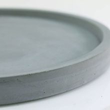 MyGift 16-Inch Concrete Grey Round Vanity Tray