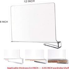 4PCS Multifunction Acrylic Shelf Dividers,Closets Shelf