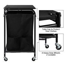 Laundry Sorter Cart with Foldable Ironing Board