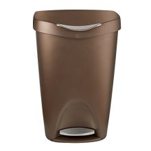 Umbra , Bronze Brim Large Kitchen Trash Stainless Steel