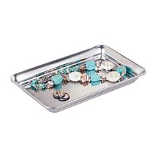 mDesign Metal Storage Organizer Tray for Bathroom Vanity Countertops