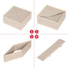 DIOMMELL 4 Pack Foldable Cloth Storage Box Closet