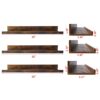 Maximize Your Space – 24” Floating Wall Shelves Set of 3 with Picture Ledge, Rustic Wood