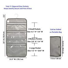 ANIZER Travel Foldable Jewelry Rolls Bag