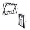 Tangkula Luggage Rack (Set of 2), Folding Metal Suitcase