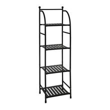 FKUO 4 Tier Bathroom Storage Open Shelf Unit