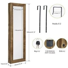 SRIWATANA Jewelry Armoire Cabinet, Solid Wood Jewelry