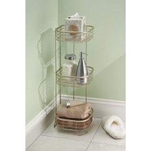 iDesign Forma Metal Wire Corner Standing Shower Caddy