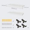 Transform Your Space with White Floating Shelves – Solid Wood Display Ledges