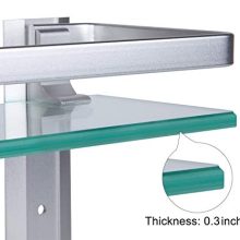 Wall Mounted Tempered Glass Bathroom Shelf