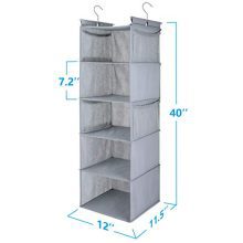 MAX Houser 5 Shelf Hanging Closet Organizer,Space Saver