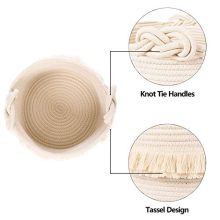 Chic Cotton Rope Woven Storage Basket - Your Stylish Home Organizer