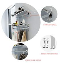 Shower Caddy Bathroom Shelf Storage with 4 Hooks for Houseware