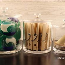 Premium Acrylic Apothecary Jars Set of 3 - Elegant Storage Canisters for Lavatory, Kitchen, and More