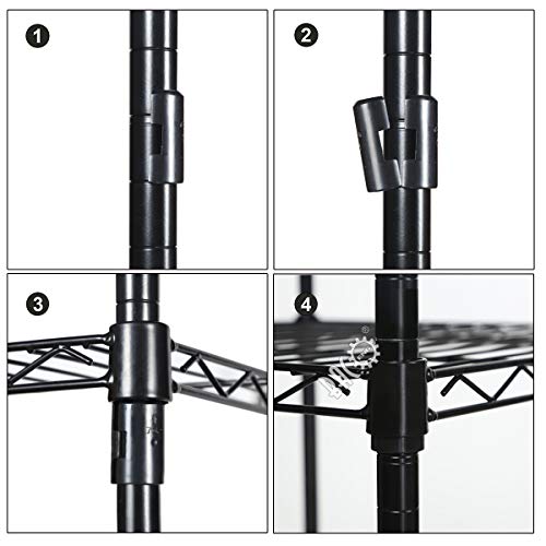 Heavy Duty Clothes Wardrobe Free-standing Closet Garment Rack